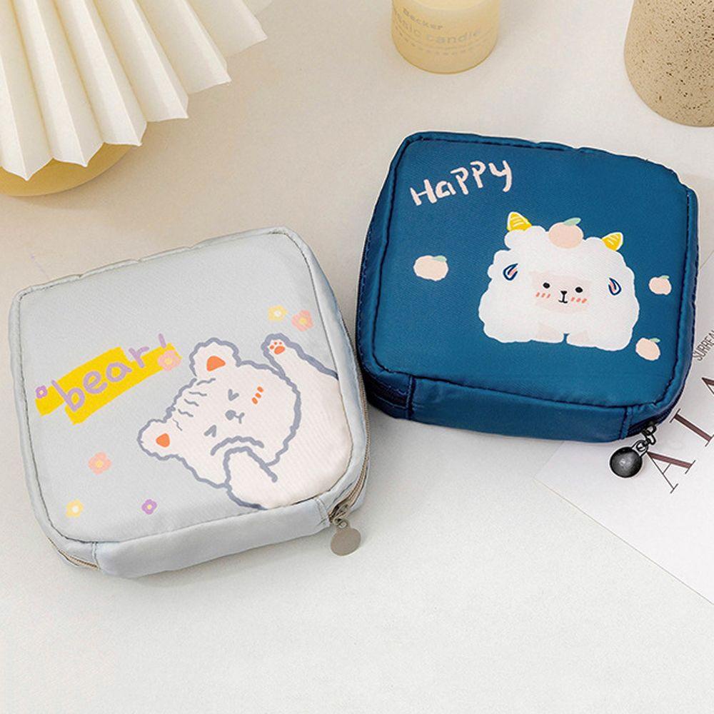 Túi Đựng Đồ Trang Điểm / Thẻ Tín Dụng Họa Tiết Gấu Hoạt Hình Phong Cách Hàn Quốc