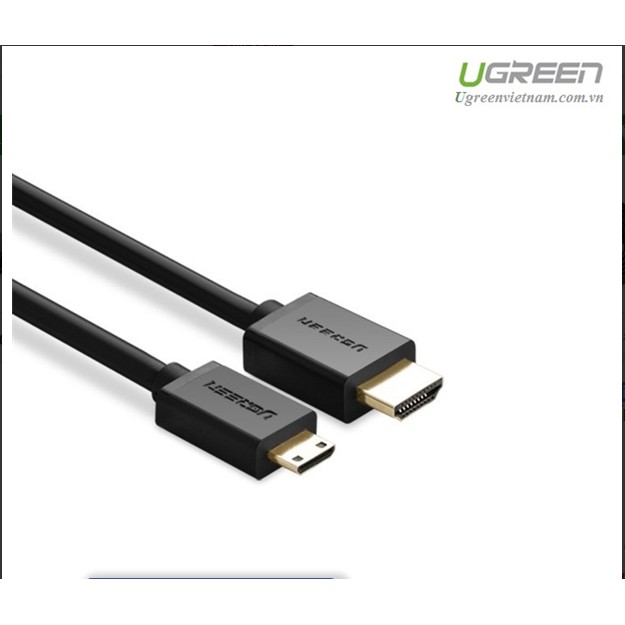 Cáp Mini HDMI to HDMI dài 1M hỗ trợ độ phân giải 4K chính hãng Ugreen 10195 cao cấp