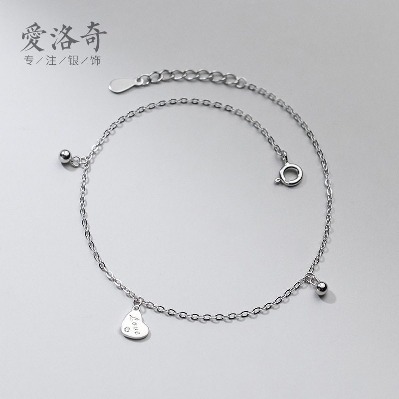 Lắc Chân Mạ Bạc 925 Thiết Kế Đơn Giản Xinh Xắn