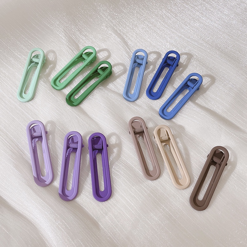 Set 3 Kẹp Tóc Thiết Kế Đơn Giản Đáng Yêu Cho Bé Gái