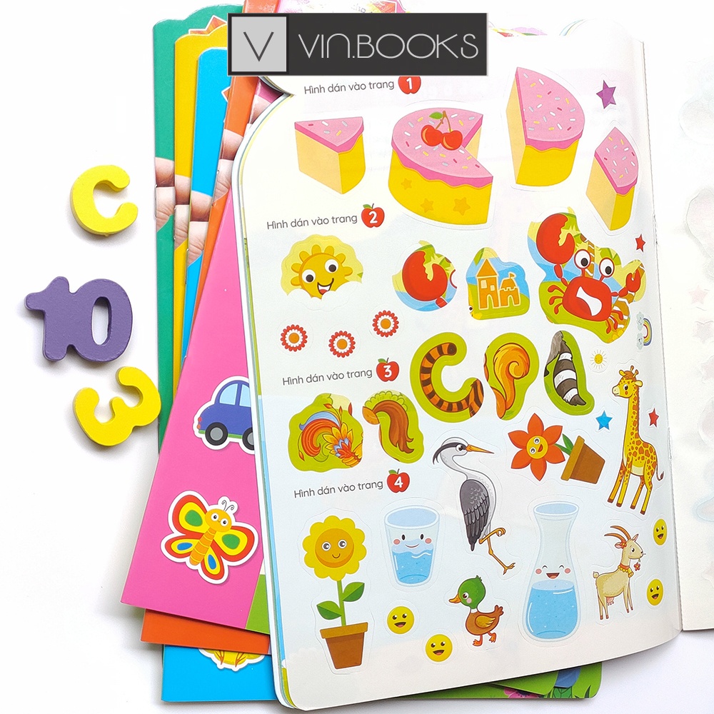 Sách - 299 Stickers Bóc Dán Thông Minh - Phát Triển Trí Tuệ Cảm Xúc EQ, CQ, IQ, Logic Dành Cho Trẻ 2+ Tuổi (Bộ 6 Cuốn)
