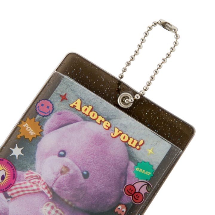 Toploader Decor ARTBOX Hàn Quốc Móc Khóa Bọc Card Đựng Ảnh Trang Trí Photocard Polaroid Màu Đen Kim Tuyến Sticker