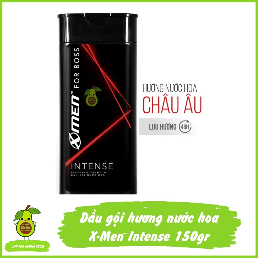 Dầu gội XMen For Boss Intense 150gr - Dầu Gội X-men Hương Nước Hoa Kháng Khuẩn Hương Thơm Nam Tính Lịch Lãm Dưỡng Da Đầu