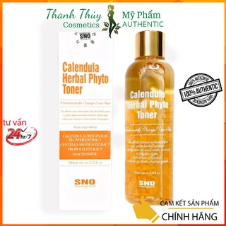 Nước cân bằng da hoa cúc chứa cánh hoa tươi sno calendula herbal phyto toner 200ml