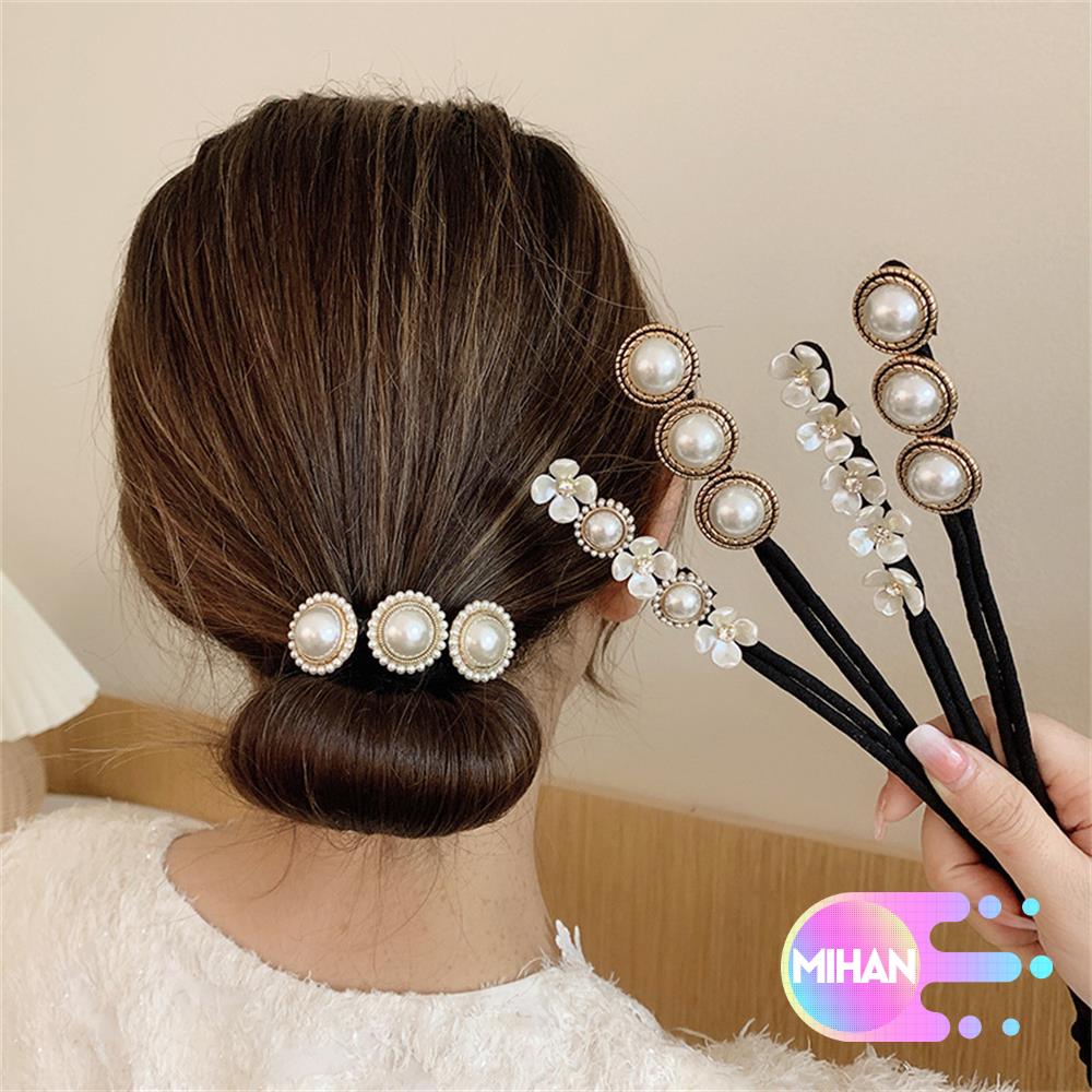 Kẹp Búi Tóc Đính Hoa Và Ngọc Trai Nhân Tạo Sang Trọng