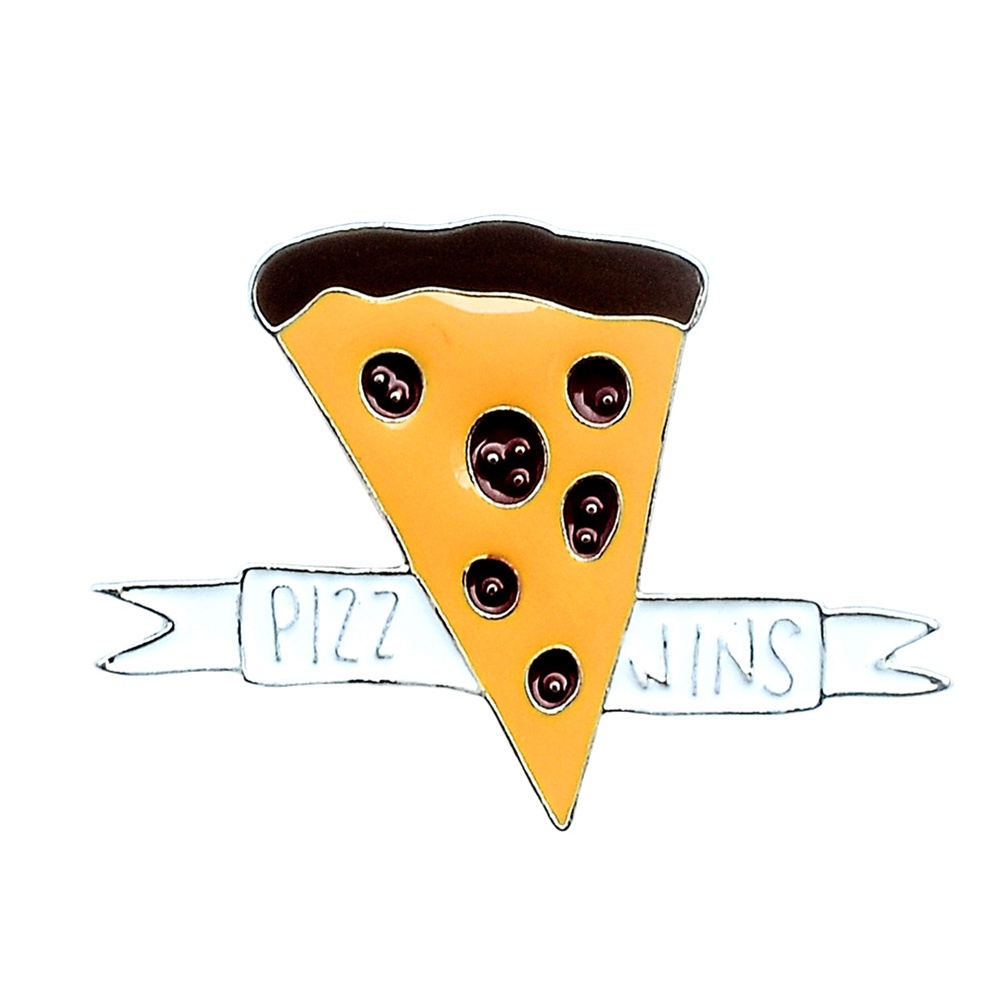 Ghim cài áo trang trí hình bánh pizza/khoai tây chiên/hoa cúc
