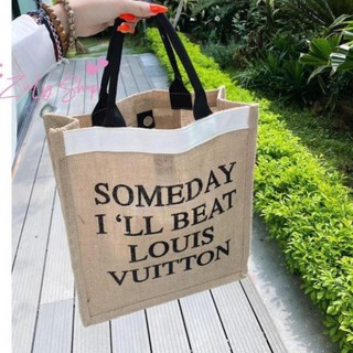 Túi cói in chữ someday đi du lịch ZuLy Shop