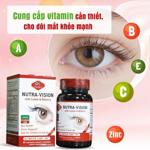Nutra Vision Olympian Labs - Cho Đôi Mắt Khỏe Mạnh - Hộp 30 Viên