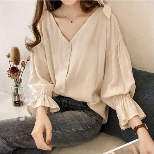 Áo sơ mi nữ bèo uzzlang