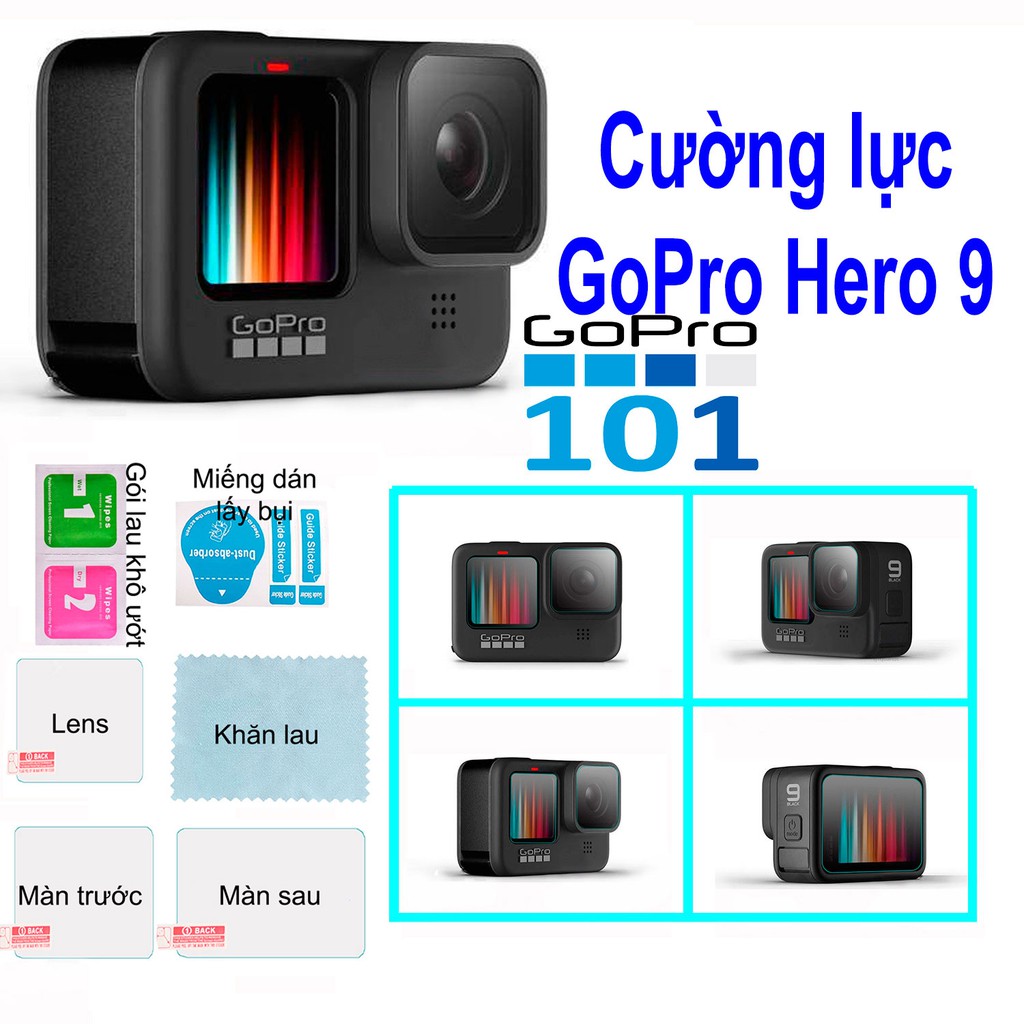 Kính Cường Lực GoPro Hero 9 độ cứng 9H - Cường Lực Go9 - Cường Lực Gopro9 - inoxnamkim - Gopro101