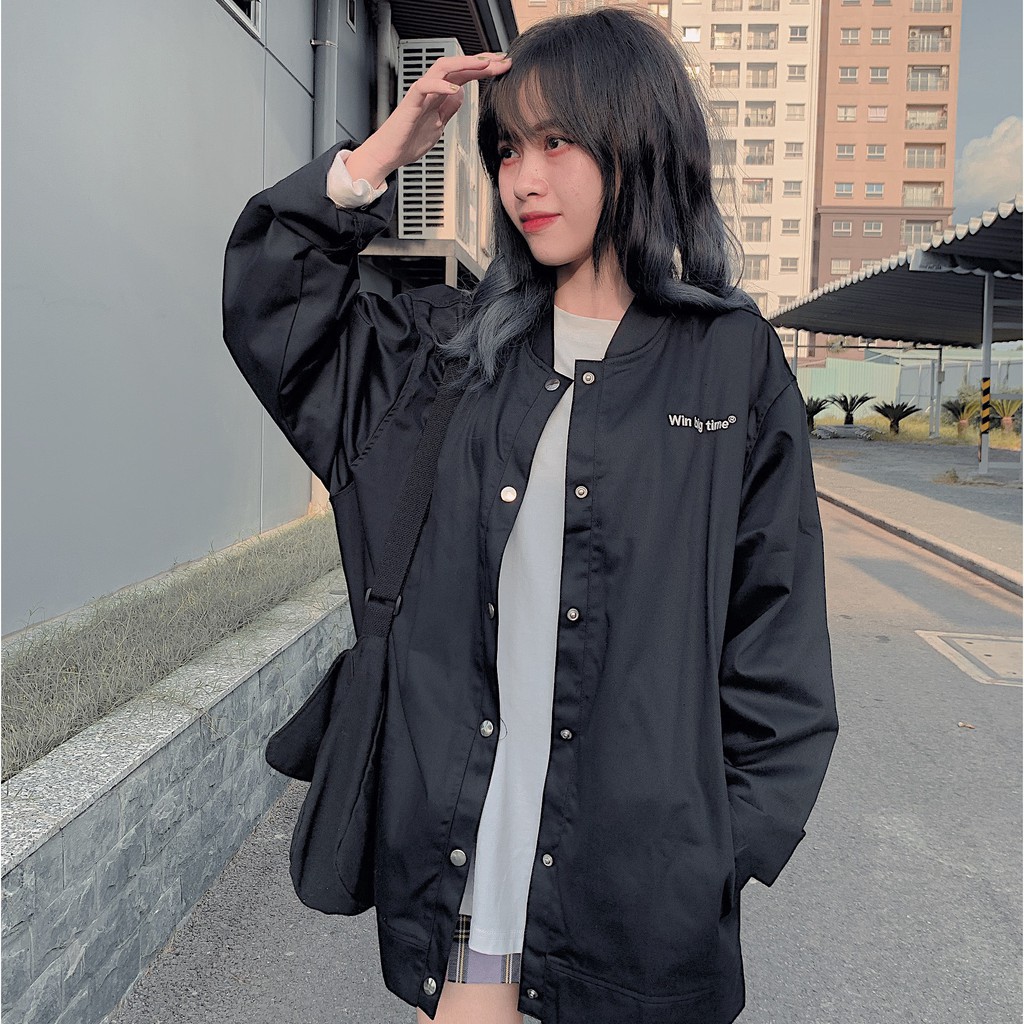 Áo Khoác Kaki WIN BIG TIME Jacket Form Rộng Ulzzang