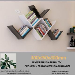 FREE SHIP- KỆ TREO TƯỜNG CHỮ V 30x15CM (TẶNG PHỤ KIỆN )