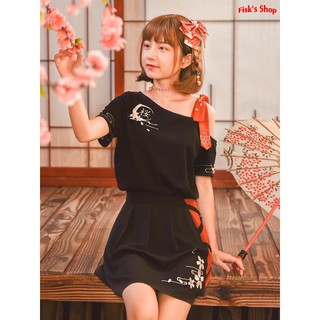 Váy xếp ly hai màu cosplay