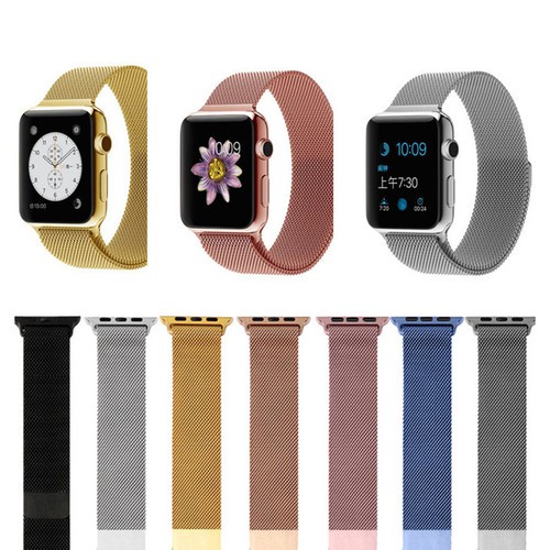 [Mã ELFLASH3 hoàn 10K xu đơn 20K] [HOÀN XU] Dây Đeo Thép chống gỉ Apple Watch-Milanese Loop