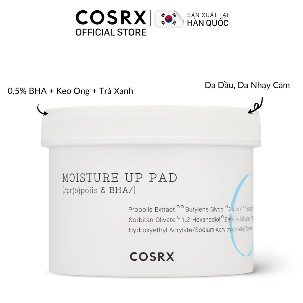 Bông Tẩy Tế Bào Chết Cosrx One Step Moisture Up Pad