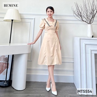 Đầm eo thắt chéo ngực đính nút BEMINE MT5554