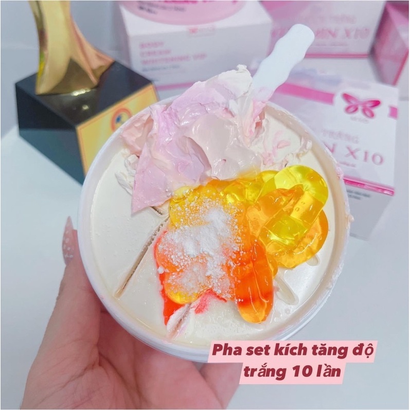 Combo Dưỡng Da Body (body vip 2 tầng + set kích trắng x10