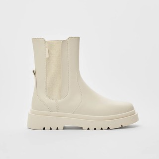 (2 MÀU) GIÀY BỐT DA CAO CỔ ZRA NỮ ĐEN TRẮNG