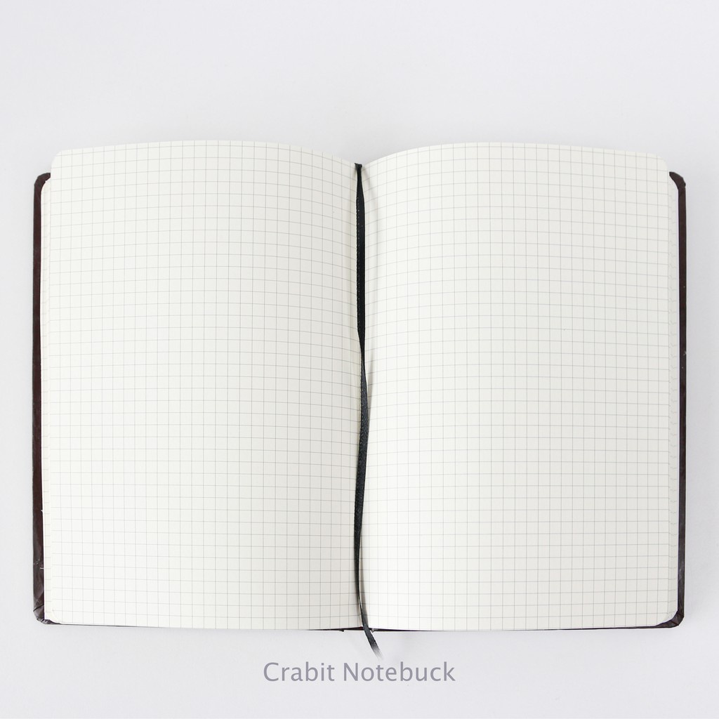 Sổ tay grid A5 Crabit - Sổ bìa cứng ruột ô vuông ghi chép, Bullet Journal, Milky Collection