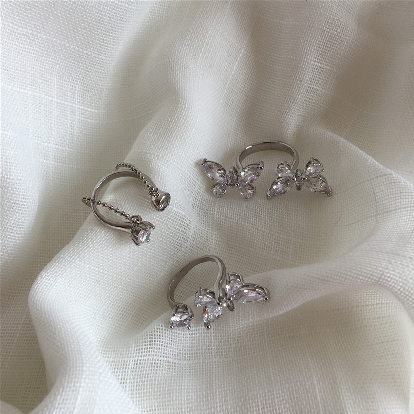 Nhẫn Hở Hình Bướm Có Thể Điều Chỉnh Thời Trang Cá Tính Dành Cho Nữ