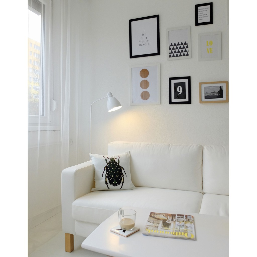 Đèn cây đứng đọc sách trang trí sofa Lersta IKEA - trắng