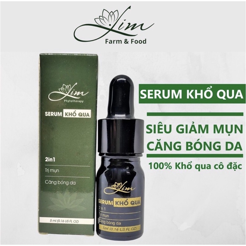 SERUM KHỔ QUA nguyên chất giảm mụn sáng da mờ vết thâm se khít lỗ chân lông giúp da sáng đều màu