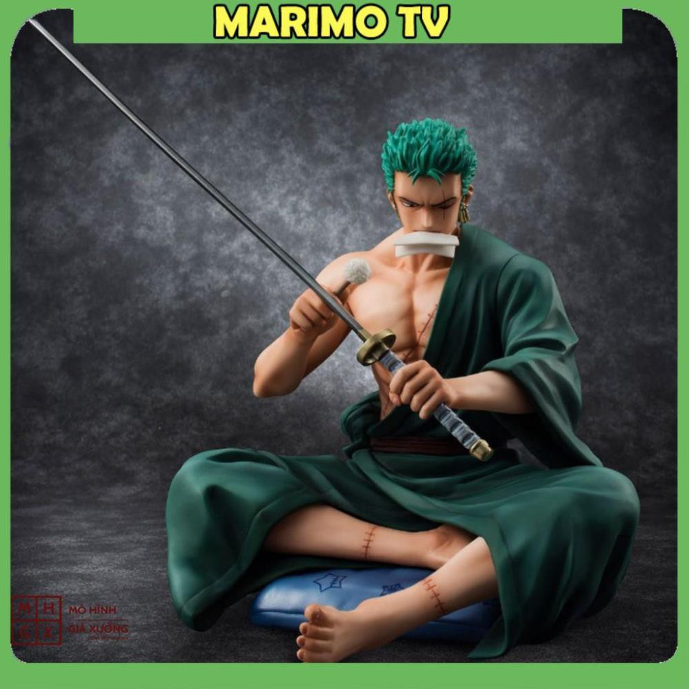 Mô hình Roronoa Zoro POP ngồi lau kiếm lau kiếm Cao 15cm - Figure Tượng Zoro One Piece[MARIMO]