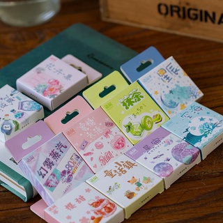 Bộ hộp Nhãn dán sticker nhiều chủ đề khác nhau (Lọ ước, kỳ lân, rừng, dâu hồng,....) trang trí sổ tay M020