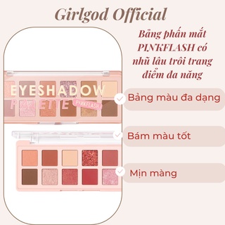 Bảng phấn mắt PINKFLASH PinkDessert có nhũ lâu trôi trang điểm đa năng girlgod
