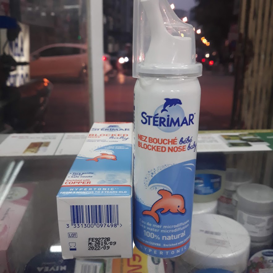 Xịt muối biển Sterimar cá heo màu cam 50ml