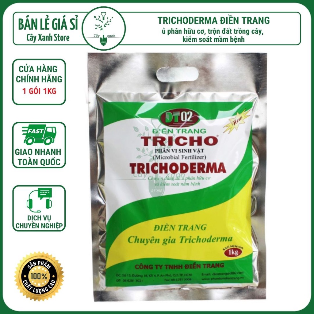 Chế phẩm men vi sinh nấm Trichoderma loại 1kg mã PM027. ĐIỀN TRANG - TRICHO 1000G
