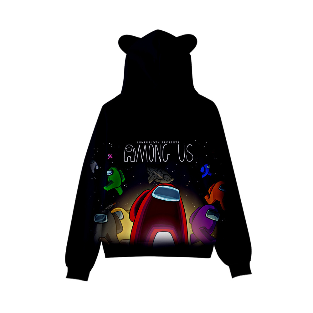 Video Game Among Us Funny Cartoon Graphic Hoodies Men Oversized Winter Warm Cute Anime Sweatshirt Hip Hop Fashion Hoody Male