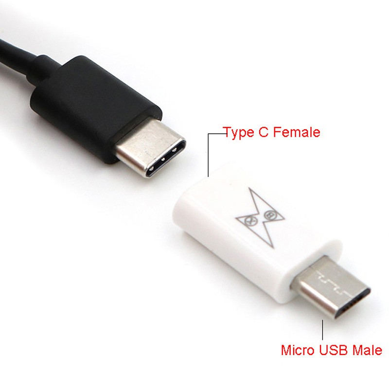 Đầu nối type C chuyển đổi sang cổng Micro USB để truyền dữ liệu hoặc sạc