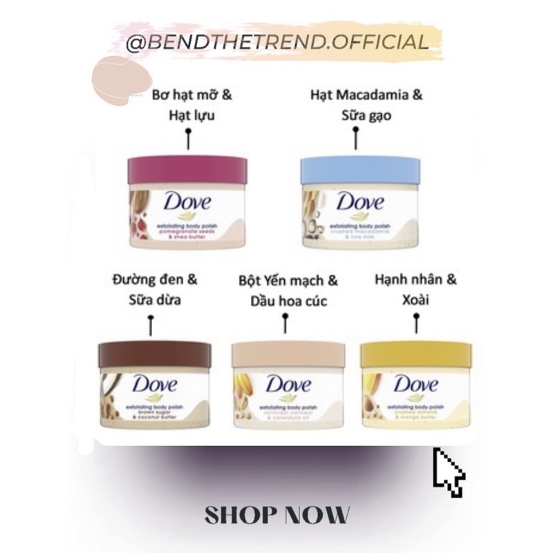 [AUTH-ĐỦ BILL] KEM TẨY TẾ BÀO CHẾT DOVE EXFOLIATING BODY SCRUB
