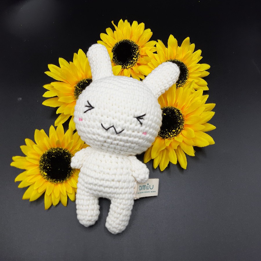 Gấu bông móc len Amigurumi cao cấp Amiu Việt Nam - Thỏ Cony Little đồ chơi nhồi bông cho bé - SP000320
