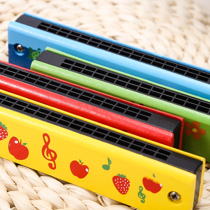 Đồ Chơi Gỗ Kèn Harmonica Phiên Bản Trẻ Em 16 lỗ