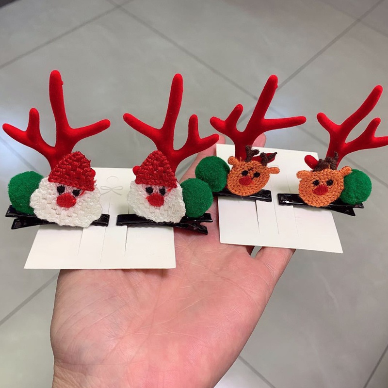 Kẹp Tóc Hình Sừng Tuần Lộc Giáng Sinh Dễ Thương