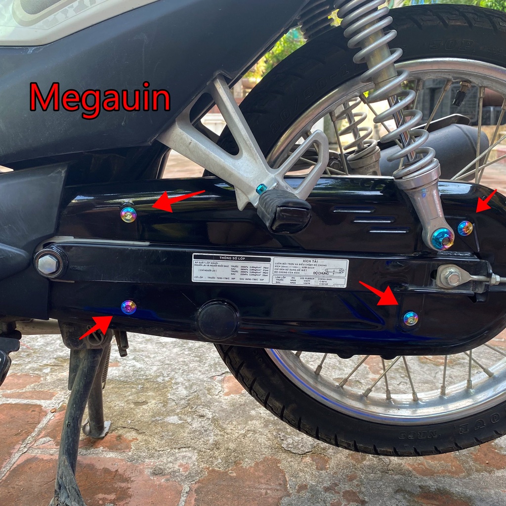 ỐC HỘP XÍCH (SÊN) TITAN GR5 LẮP WAVE A 2007-2021, WAVE 50CC, Sirius, RSX Fi 110