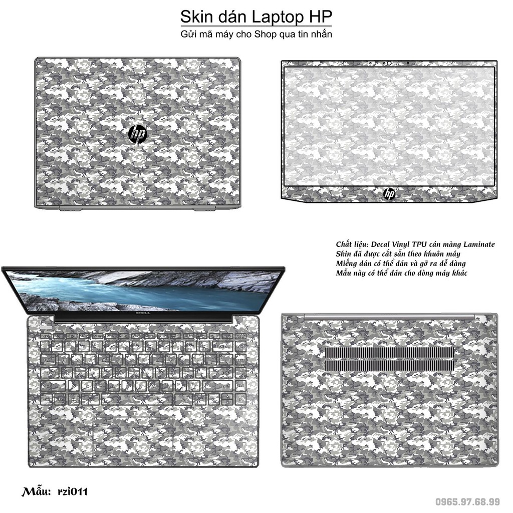 Skin dán Laptop HP in hình rằn ri _nhiều mẫu 2 (inbox mã máy cho Shop)