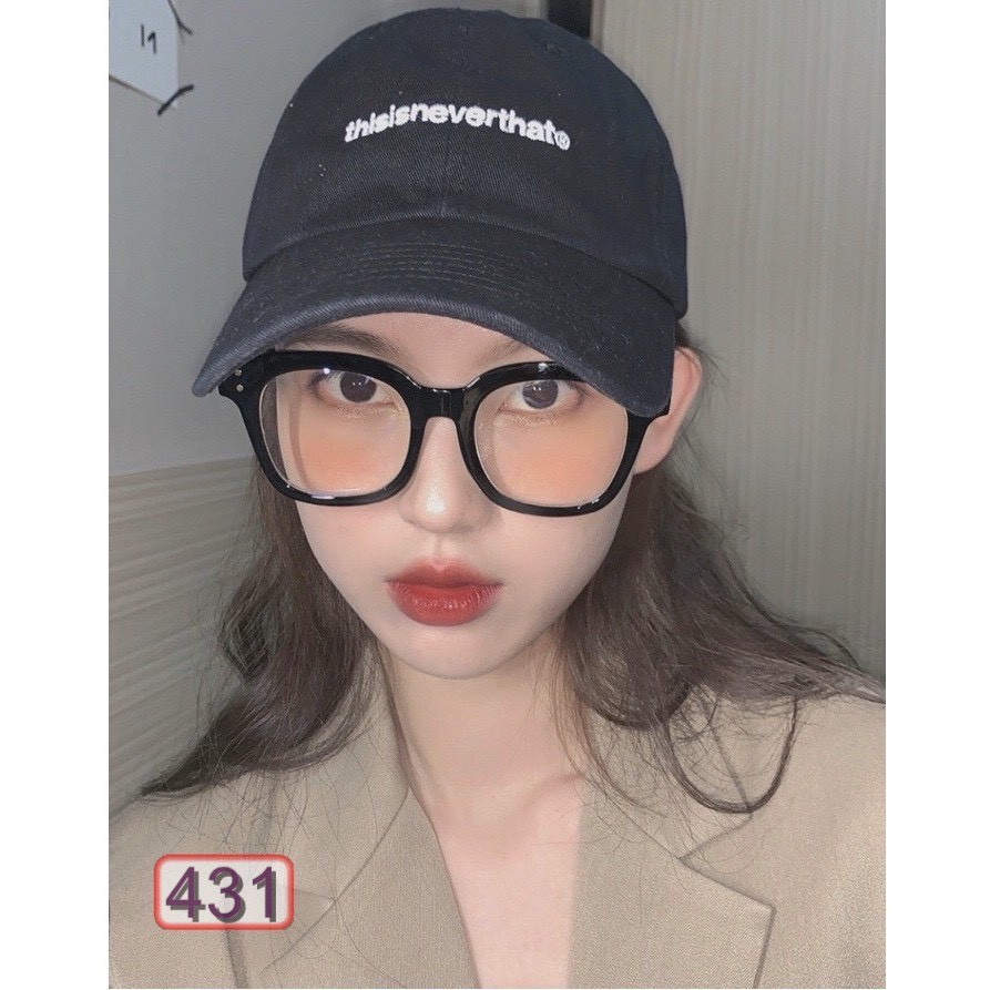 Mắt kính thời trang DOCO M423 gọng kính giả cận nam nữ chữ V mắt vuông 2 chấm góc | BigBuy360 - bigbuy360.vn