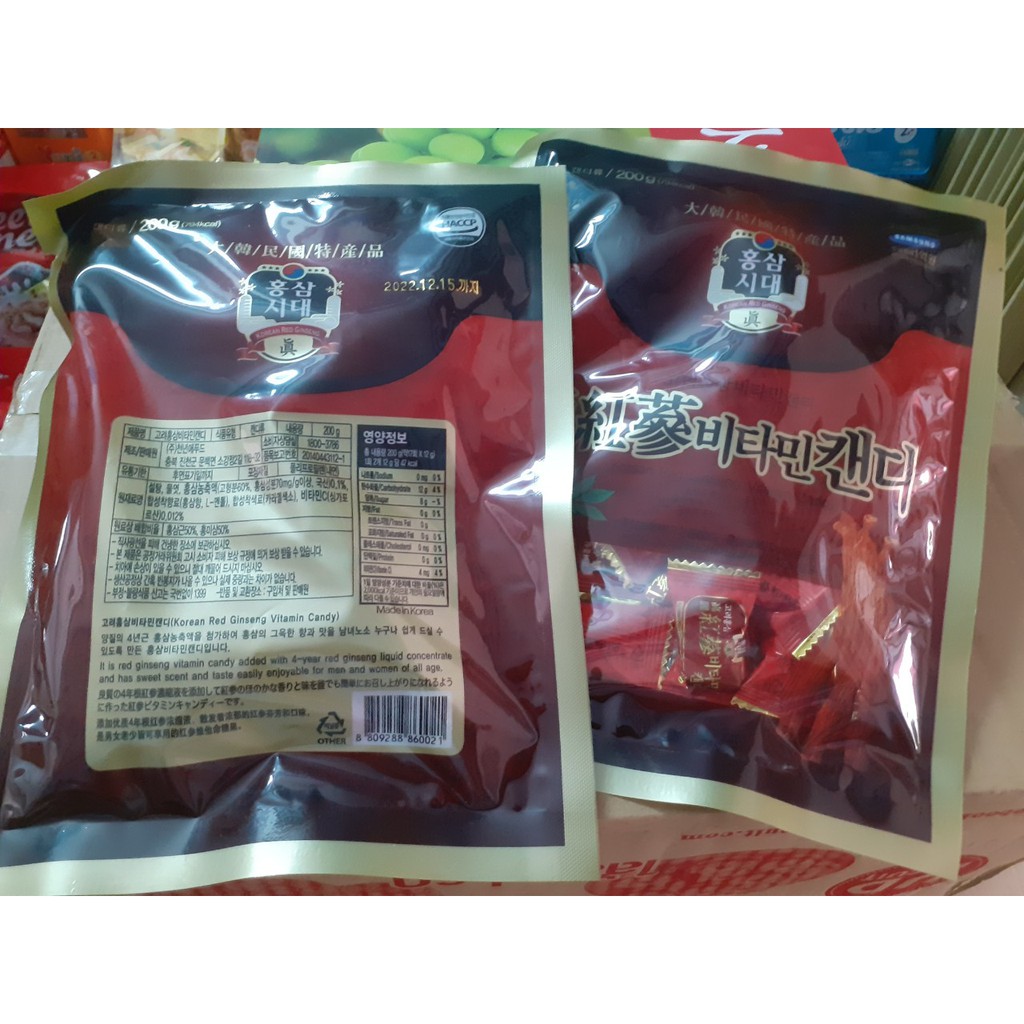 Kẹo hồng sâm vitamin Hàn Quốc 200g