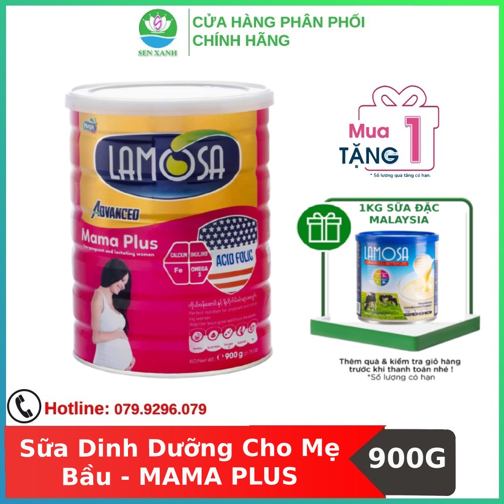 [SenXanh SG] Sữa Bột Cho Bà Mẹ Mang Thai Và Cho Con Bú - Lamosa MAMA PLUS 900G