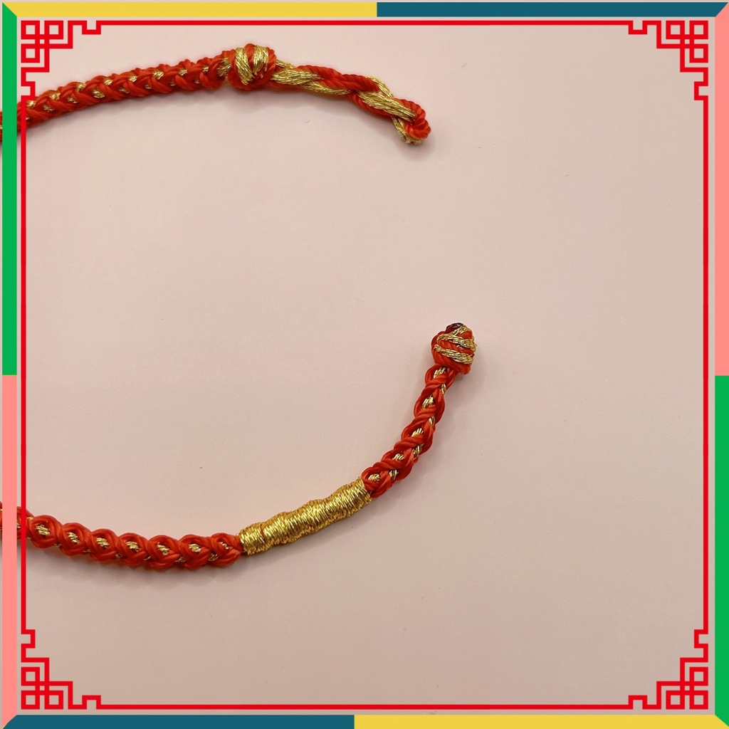 Vòng chỉ đỏ lõi vàng đem lại may mắn tránh xui rủi kích thước tùy chọn