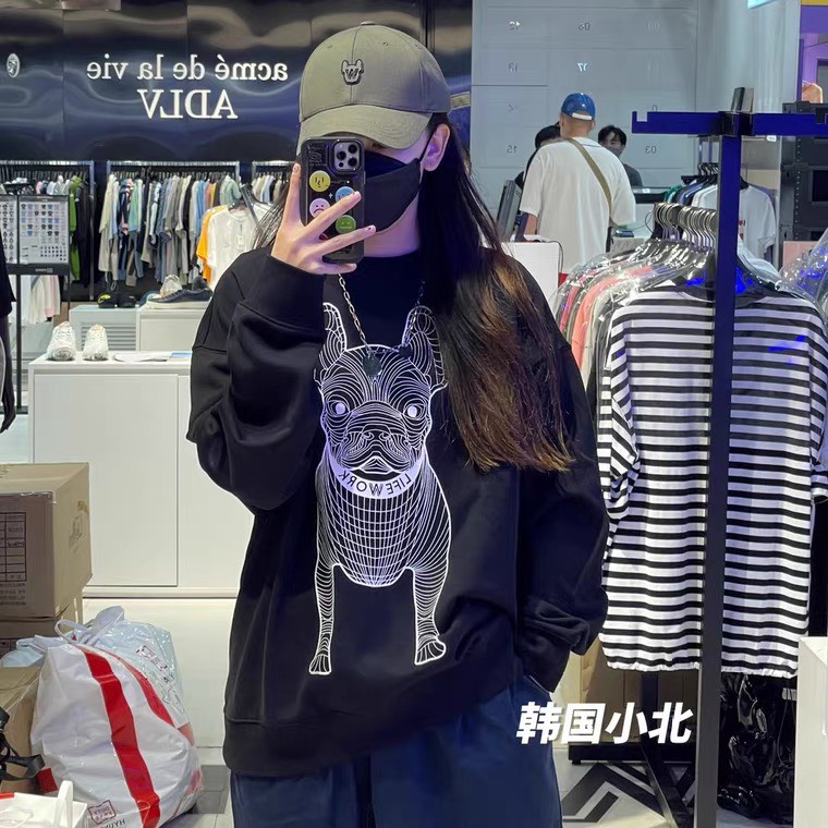 (HÀNG XUẤT XỊN) Áo thun tay dài 18681919 Áo tay dài Lifework đen Hàng sẵn Size S M L