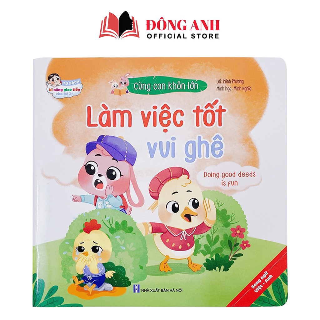 Sách - Combo 10 cuốn song ngữ Việt-Anh Kỹ năng giao tiếp Cùng Con Khôn Lớn dành cho bé từ 2 tuổi trở lên