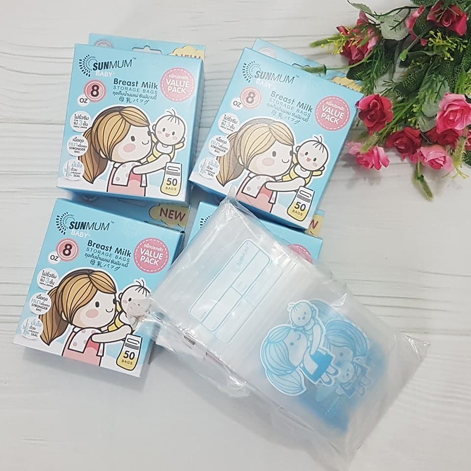 Hộp 50 túi trữ sữa sunmum 50pcs
