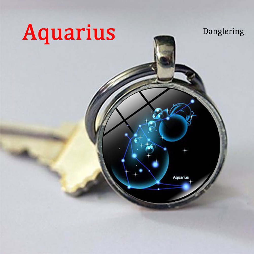 Móc Khoá Tròn In Hình 12 Cung Hoàng Đạo