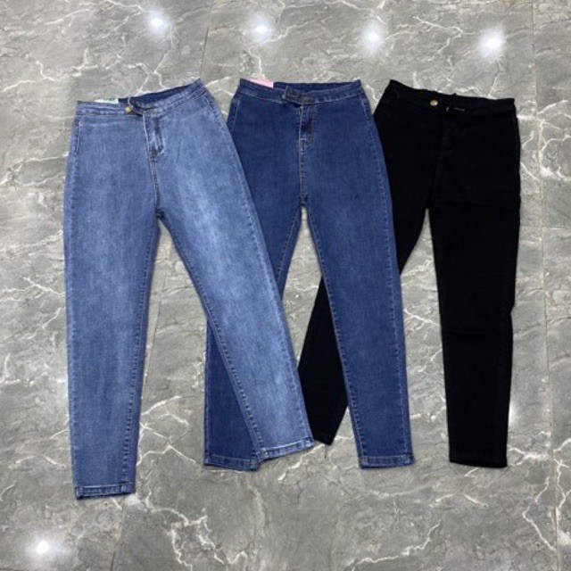 quần jean ôm skinny lưng cao 2 khuy siêu hack dáng | BigBuy360 - bigbuy360.vn