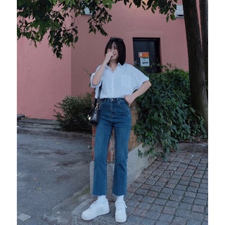🍊 Quần jeans ống đứng xẻ gấu 🍊