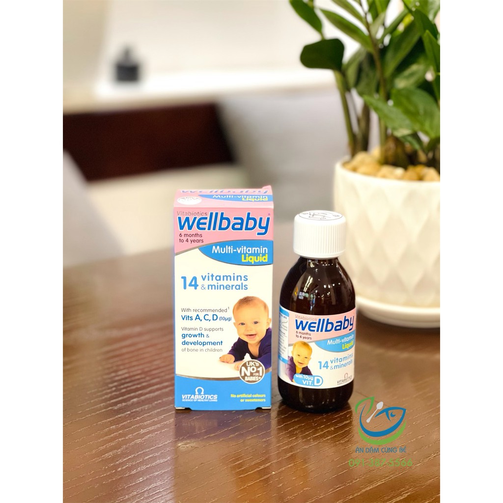 Vitamin tổng hợp cho bé WELLBABY ANH siro giúp tăng đề kháng ăn ngon ngủ ngon 50212